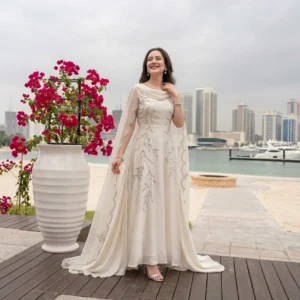 Vintage White Silk Formal Collection Replica